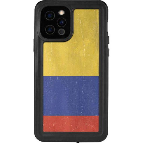 Colombia Flag Distressed iPhone 12 Pro Waterproof Case